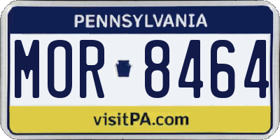 PA license plate MOR8464