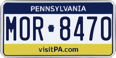PA license plate MOR8470
