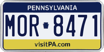 PA license plate MOR8471