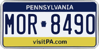 PA license plate MOR8490