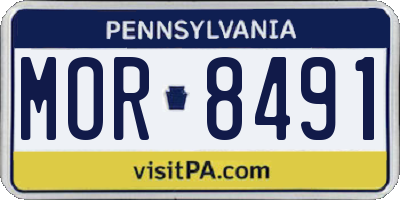 PA license plate MOR8491