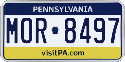 PA license plate MOR8497