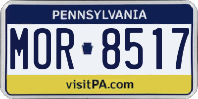 PA license plate MOR8517