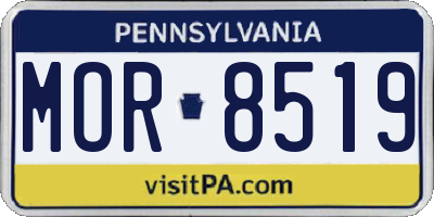 PA license plate MOR8519