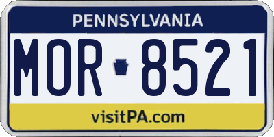 PA license plate MOR8521