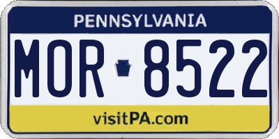 PA license plate MOR8522