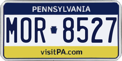 PA license plate MOR8527