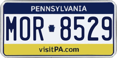 PA license plate MOR8529