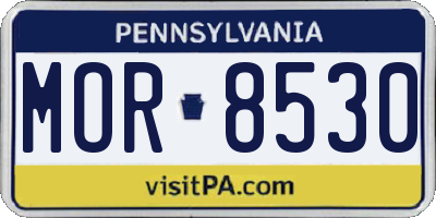 PA license plate MOR8530