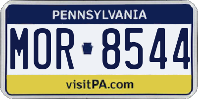 PA license plate MOR8544