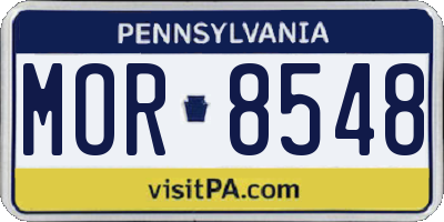 PA license plate MOR8548