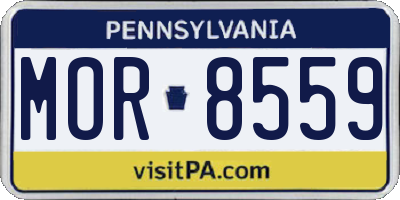PA license plate MOR8559