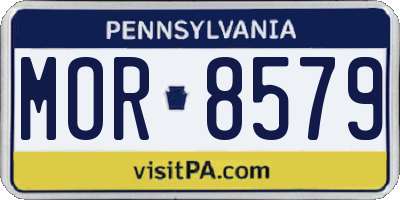 PA license plate MOR8579