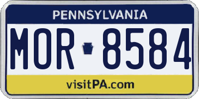 PA license plate MOR8584