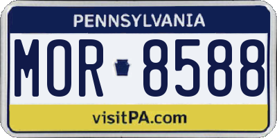PA license plate MOR8588