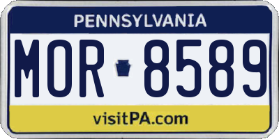 PA license plate MOR8589