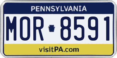 PA license plate MOR8591