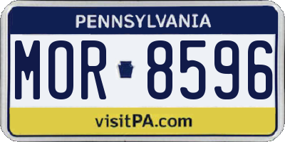PA license plate MOR8596