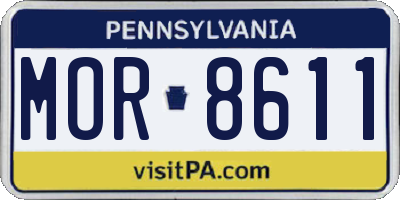 PA license plate MOR8611
