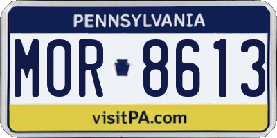 PA license plate MOR8613