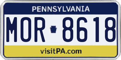 PA license plate MOR8618