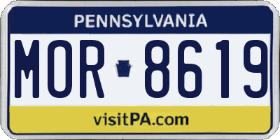 PA license plate MOR8619