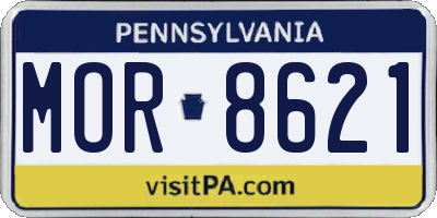PA license plate MOR8621