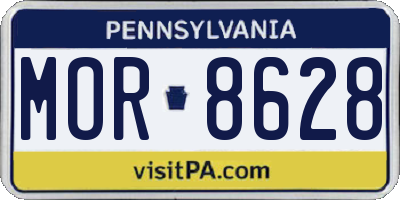 PA license plate MOR8628