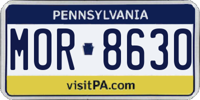 PA license plate MOR8630