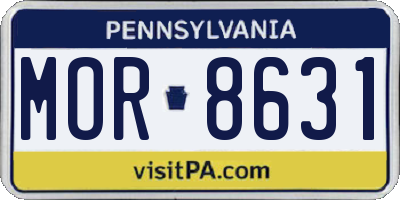 PA license plate MOR8631