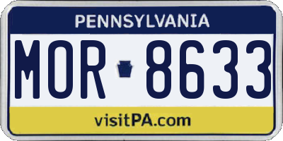 PA license plate MOR8633