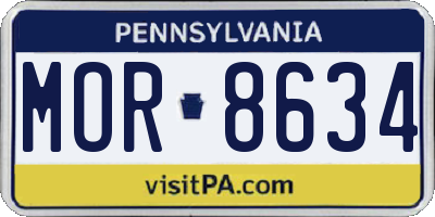 PA license plate MOR8634