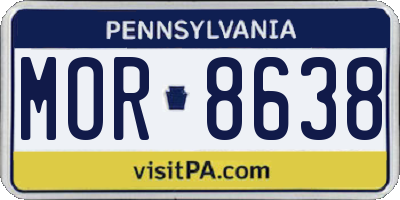 PA license plate MOR8638