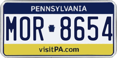 PA license plate MOR8654