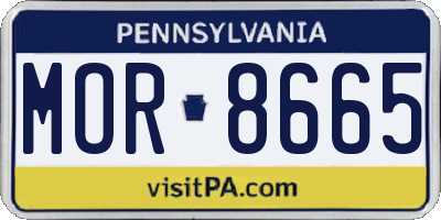 PA license plate MOR8665