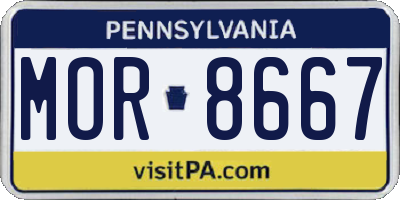 PA license plate MOR8667