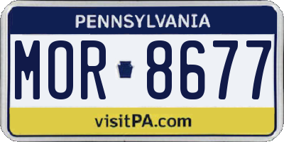 PA license plate MOR8677