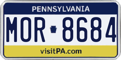 PA license plate MOR8684