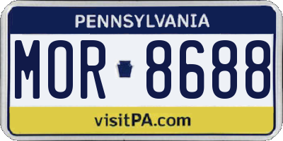 PA license plate MOR8688