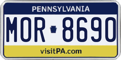 PA license plate MOR8690