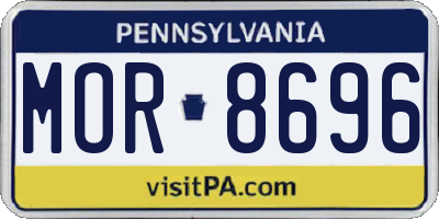 PA license plate MOR8696