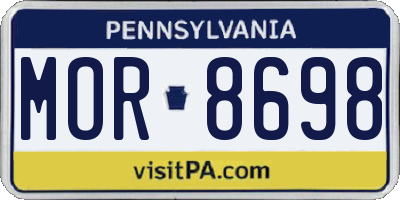 PA license plate MOR8698