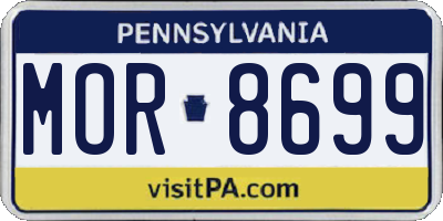 PA license plate MOR8699