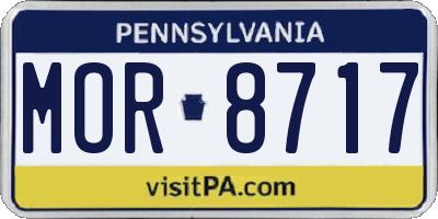 PA license plate MOR8717