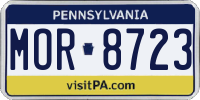 PA license plate MOR8723