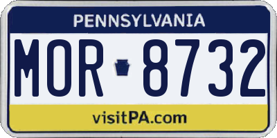 PA license plate MOR8732