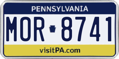 PA license plate MOR8741