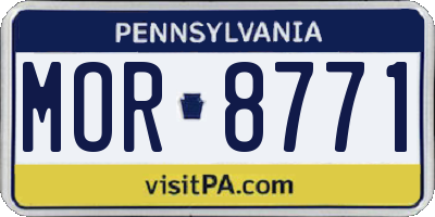 PA license plate MOR8771