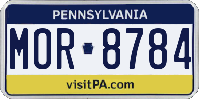 PA license plate MOR8784