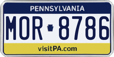PA license plate MOR8786